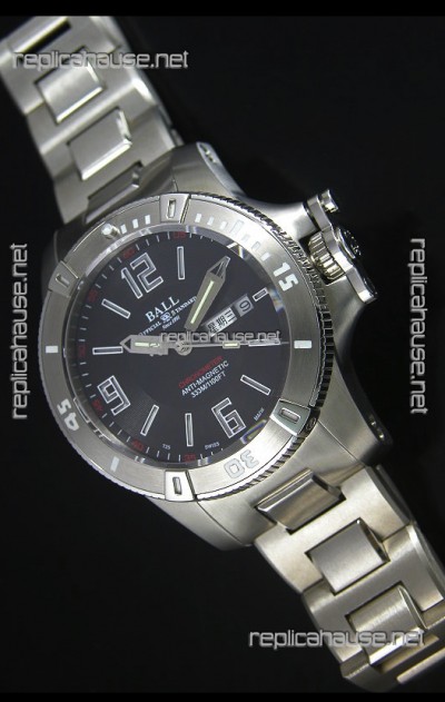 Ball Hydrocarbon Spacemaster Automatic Replica Day Date Watch in Black Dial - Original Citizen Movement 