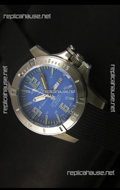 Ball Hydrocarbon Spacemaster Automatic Day Date Rubber Strap in Blue Dial - Original Citizen Movement 