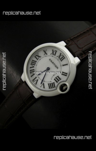 Cartier Ballon de Ladies Replica Watch in White Dial