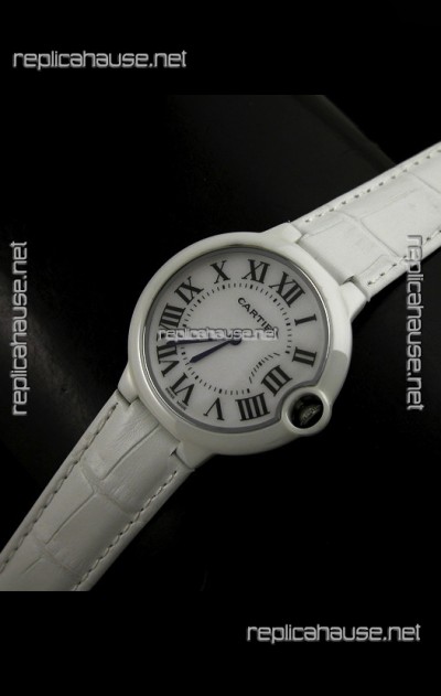 Cartier Ballon de Ladies Replica Watch in White Dial