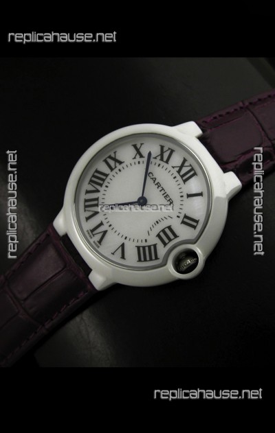 Cartier Ballon de Ladies Replica Watch in White Dial