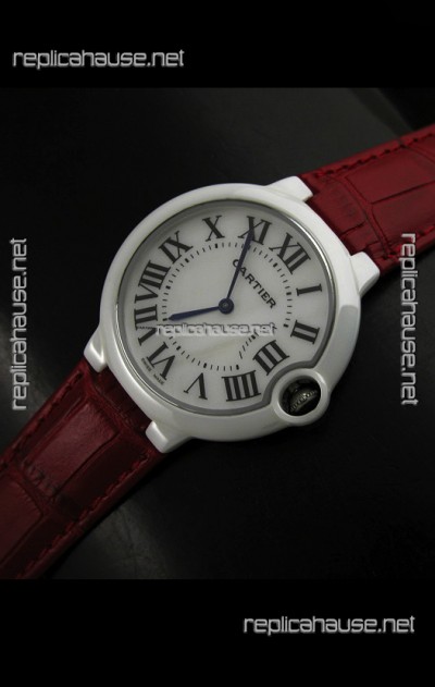 Cartier Ballon de Ladies Replica Watch in White Dial