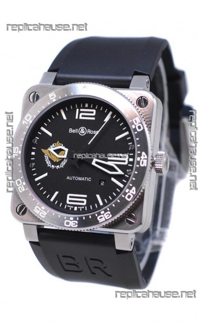 Bell and Ross BR 03 Type Aviation Brushed Steel Swiss Automatic Watch