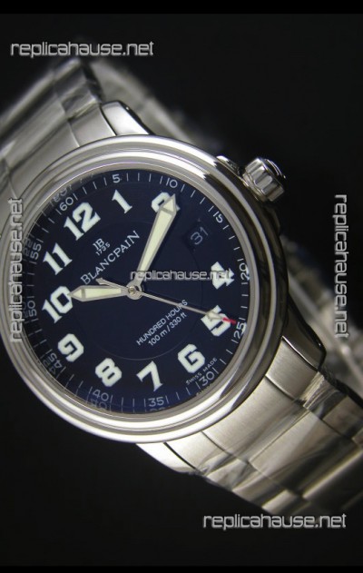 Blancpain Leman 2100 Military 100 Hours Watch in Black Dial - Original Citizen Movement