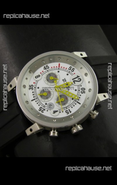 B.R.M.0011G6 Japanese Replica Quartz Watch in White Dial