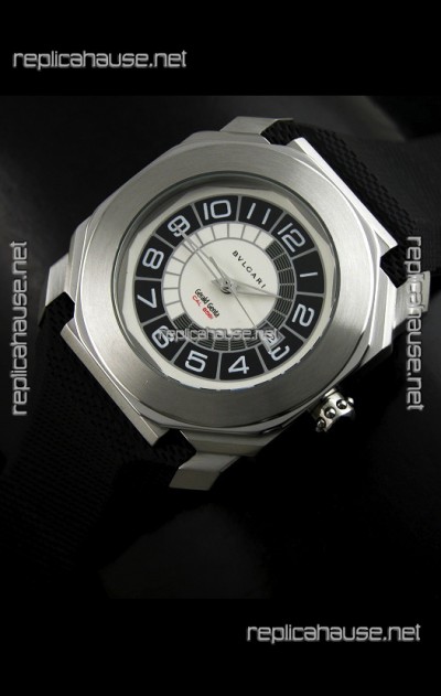 Bvlgari Gerald Genta Swiss Replica Watch in Black&White Dial