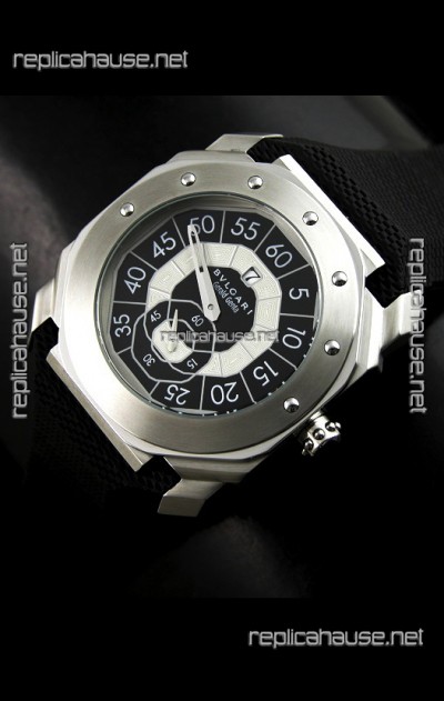 Bvlgari Gerald Genta Swiss Replica Watch in Black Dial