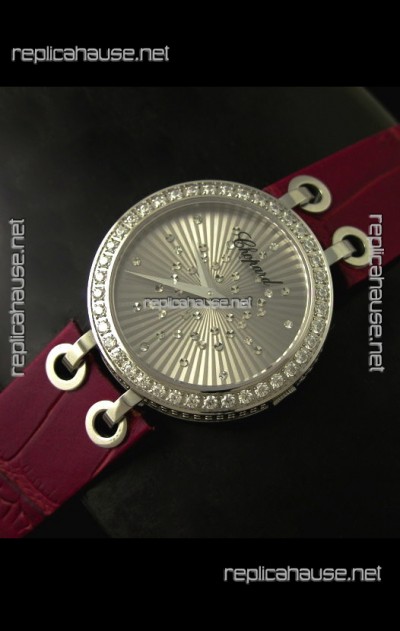 Chopard Xtravaganza Ladies Japanese Replica Watch in Silver Dial