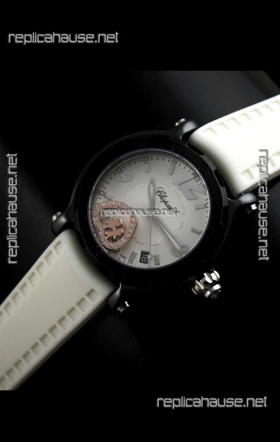 Chopard Limited Edition Swiss Replica Watch in White Strap