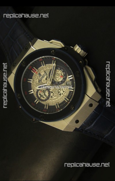 Hublot Big Bang King Steel Skeleton Dial Watch Swiss Quartz 45MM