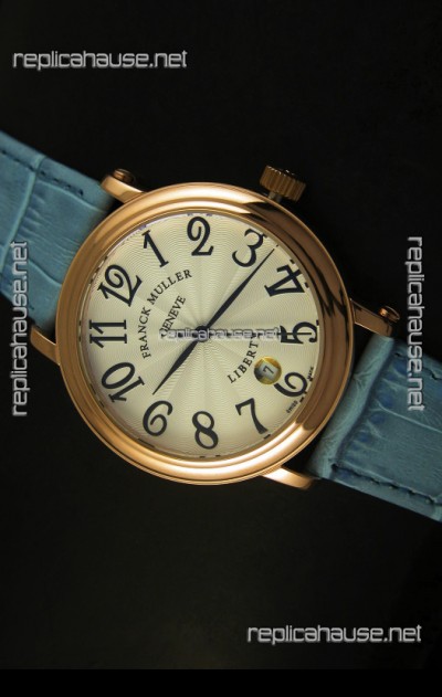 Franck Muller Master of Complications Liberty Japanese Watch Blue Strap