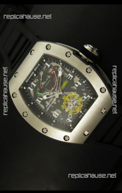 Richard Mille RM002 Power Reserve Tourbillon Swiss Replica Watch in Steel Case
