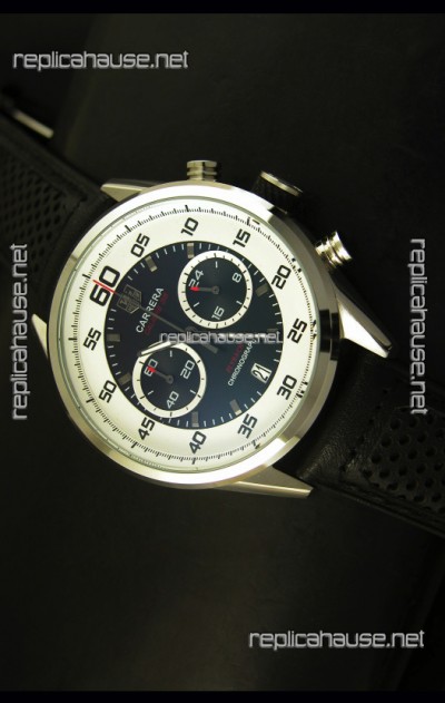 Tag Heuer Carrera Calibre 36 Flyback Black Dial Replica Watch - Quartz Movement