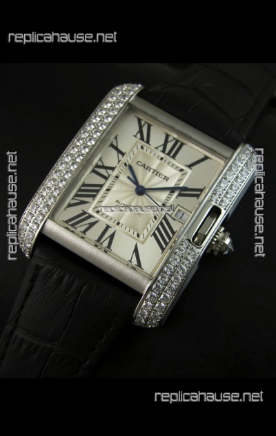 Cartier Tank Swiss Replica Watch 1:1 Mirror Replica Watch - Steel Casing