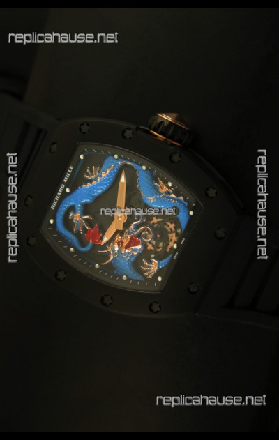 Richard Mille RM057 Tourbillon Jackie Chan Swiss Replica Watch in PVD Case