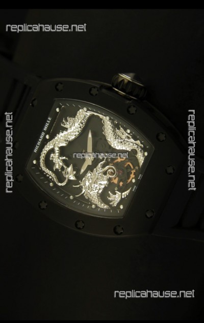Richard Mille RM057 Tourbillon Jackie Chan Swiss Replica Watch in PVD Case