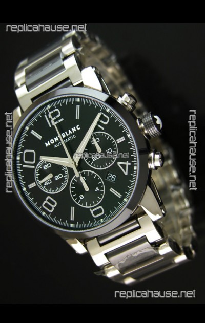 Mont Blanc Timewalker Ceramic Strap Inlays Watch in Black - 1:1 Mirror Replica