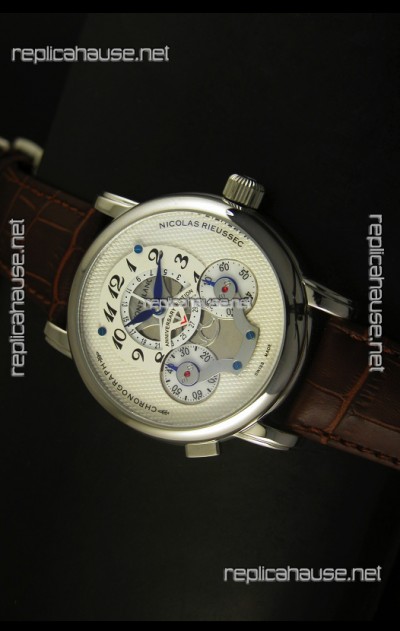 Mont Blanc Nicolas Riessec Stainless Steel Case in White Dial