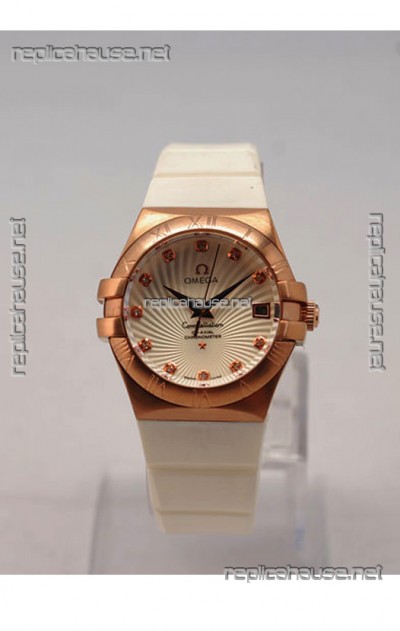 Omega Constellation Ladies Replica Watch - Quartz Movement - 35MM