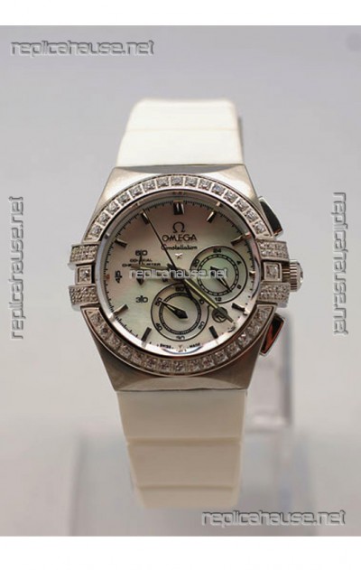 Omega Constellation Ladies Chronograph Replica Watch - 35MM
