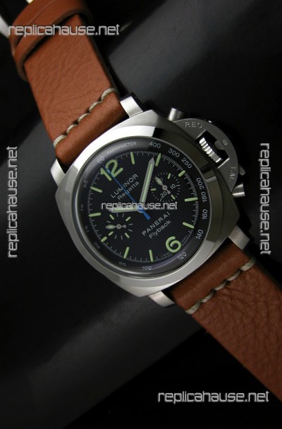 Panerai Luminor Regatta Flyback Swiss Watch in Steel - 1:1 Mirror Replica