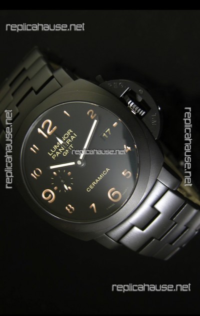 Panerai Luminor GMT PAM441 Ceramica Watch - DLC Coated Edition