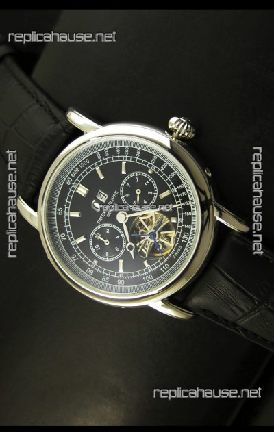 Patek Philippe Complications Tourbillon Japanese Replica Watch in Steel