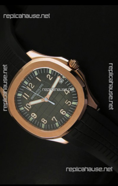 Patek Philippe Aquanaut Rose Gold in Grey Dial Watch - 1:1 Mirror Replica