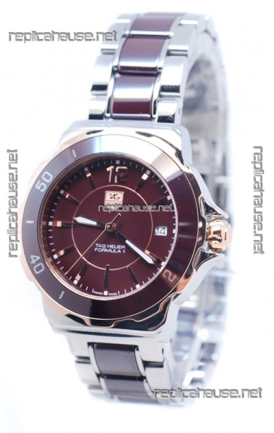 Tag Heuer Formula 1 Quartz Brown Ceramic Bezel Watch