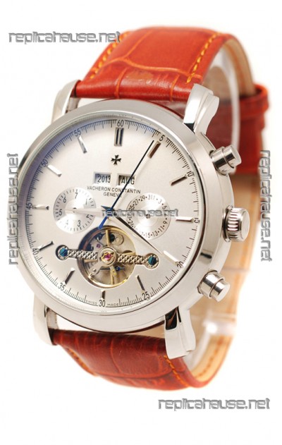 Vacheron Constantin Malte Tourbillon Japanese Watch in Brown Strap