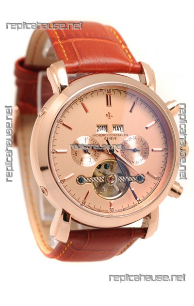 Vacheron Constantin Malte Tourbillon Japanese Pink Gold Watch 