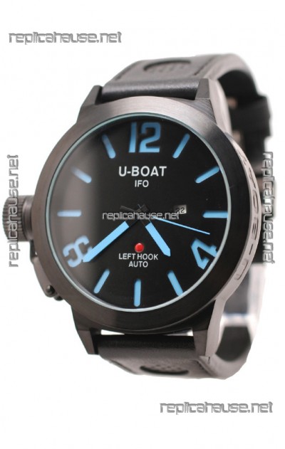 U-Boat Classico Japanese Replica PVD Watch in Blue Markers
