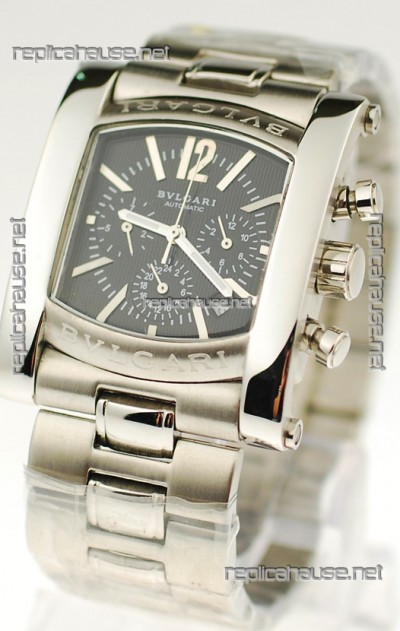 Bvlgari Assioma Japanese Quartz Watch in Black Dial