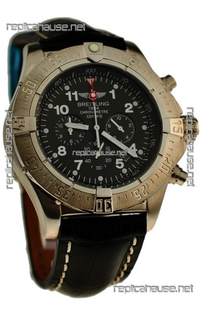 Breitling Chronograph Chronometre Japanese Watch in Black