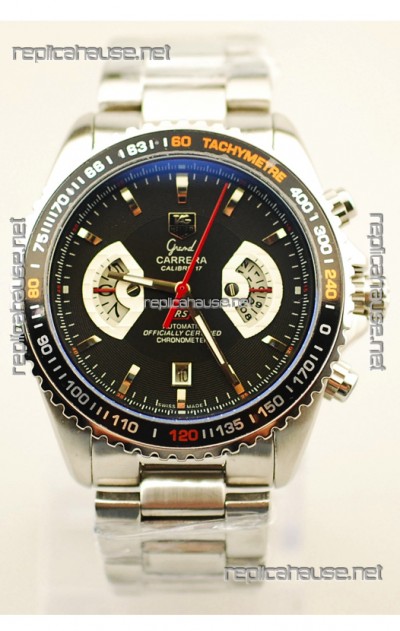 Tag Heuer Grand Carrera RS2 Japanese Replica Watch in Black Dial