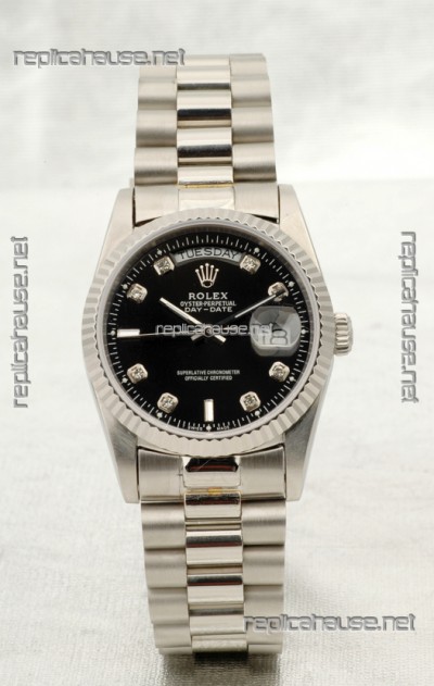 Rolex Day Date Silver Japanese Replica Watch