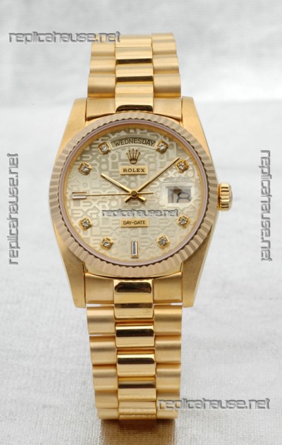 Rolex Day Date Gold Swiss Replica Watch