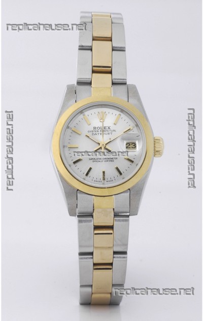 Rolex DateJust Two Tone Lady's Replica Watch