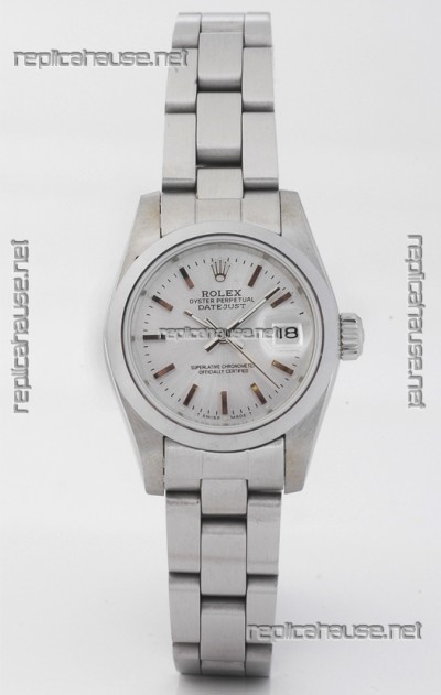 Rolex DateJust - Silver Lady's Swiss Replica Watch 