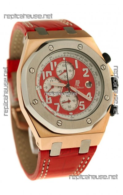 Audemars Piguet Royal Oak Offshore Limited Edition SingaporeGP 2008 Japanese Watch in Red Dial