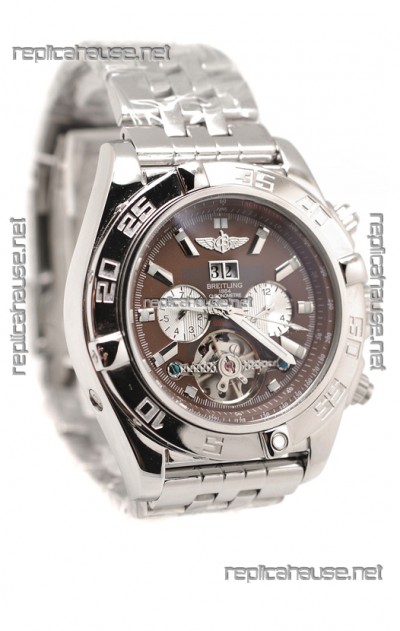 Breitling Chronograph Chronometre Replica Watch in Brown Dial