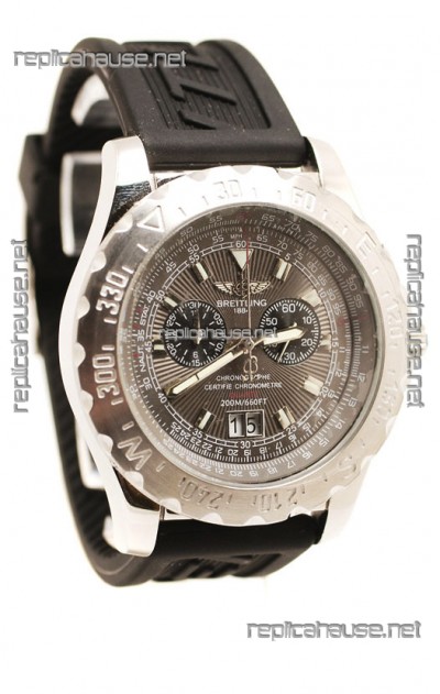 Breitling Chronograph Chronometre Replica Watch in Grey Dial