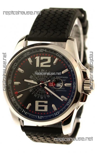 Chopard 1000 Miglia GT XL GMT Japanese Replica Watch in Black Dial