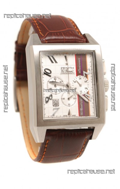 Zenith El Primero 40th Anniversary Chronograph Japanese Watch in White Dial