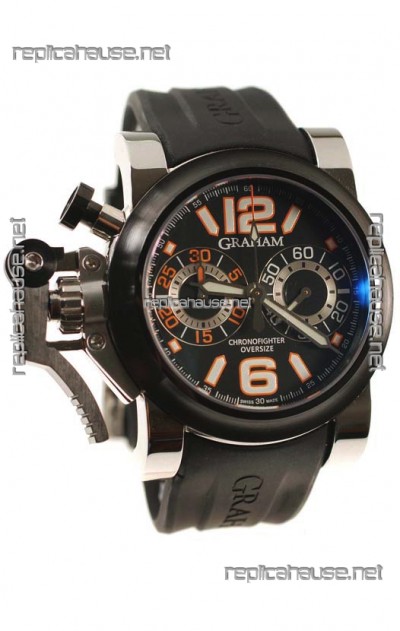 Graham Chronofighter Oversize Diver Swiss Watch in Orange Markers 