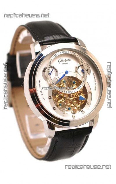 Glashutte Panaomatic Regulator Tourbillon Japanese Replica Steel Watch