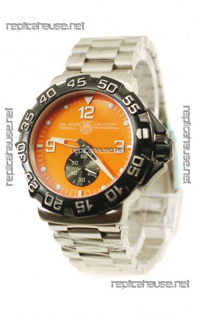 Tag Heuer Professional Formula 1 Japanese Replica Watch in Orange Dial