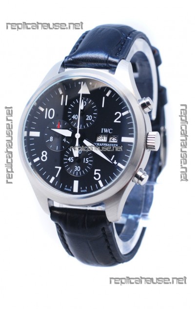 IWC Portofino Chronograph Schaffhausen Japanese Black Watch