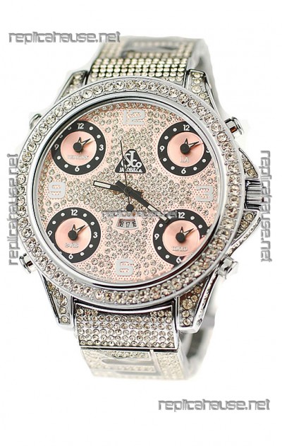 Jacob & Co Diamond Watch in Pink Subdials