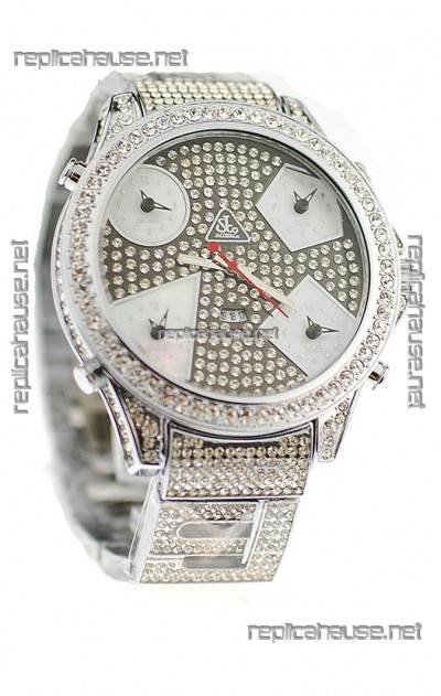 Jacob & Co Diamond Japanese Replica Watch in Grey Diamond Dial